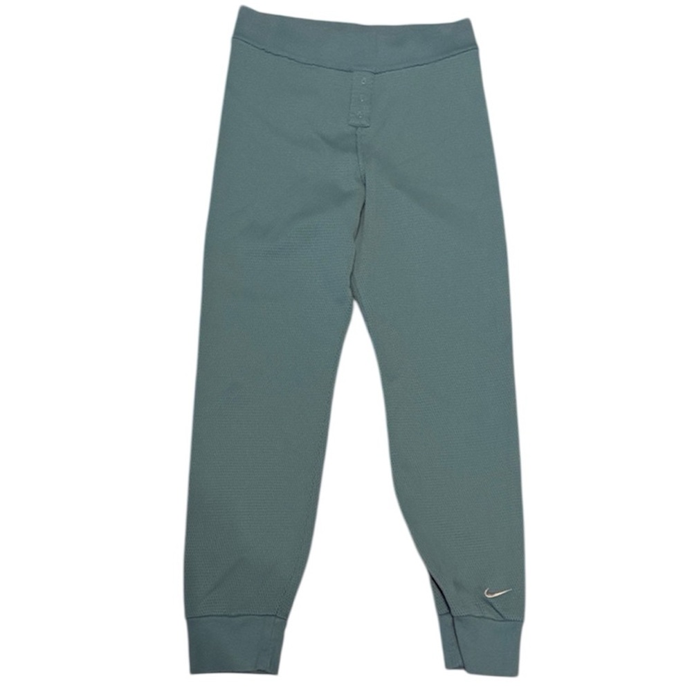 NIKE cozy green thermal joggers size large EUC